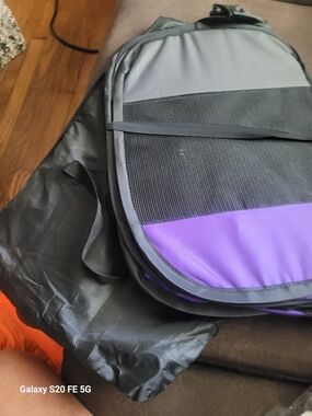 Travel Pet Playpen Purple and Black